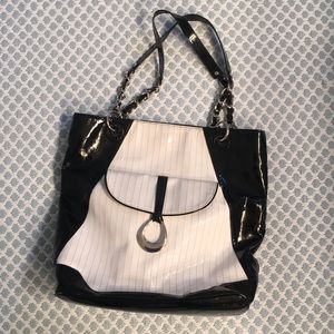 White House Black Market Patent Tote
